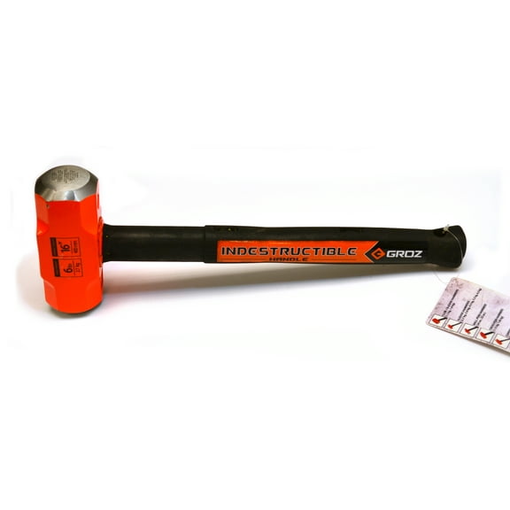 Groz 34521 16" Indestructible Sledge Hammer, 6 lb