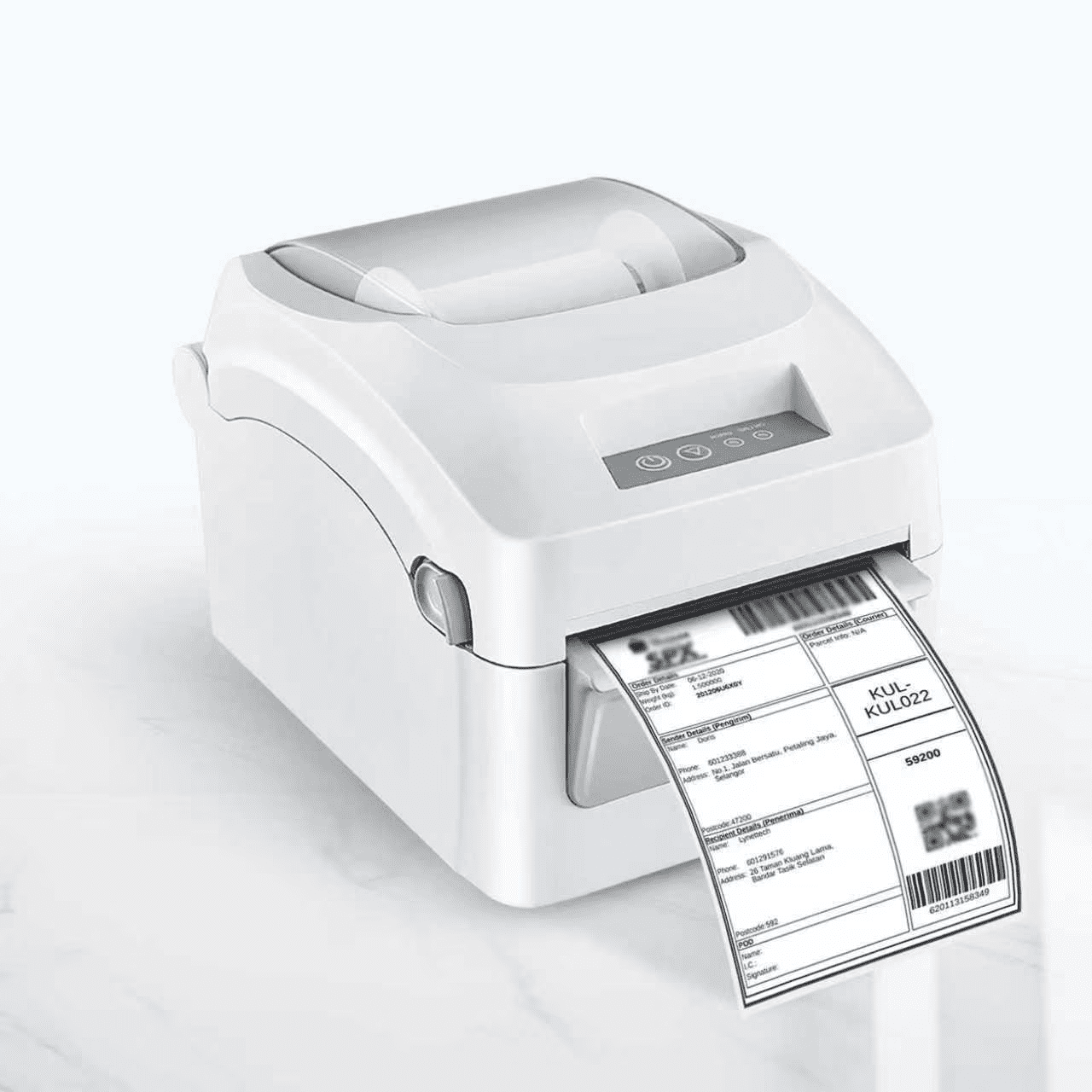 Grozziie Thermal Label Printer | 4x6  Portable USB Thermal Label Printer for Shipping Package, Small Business, Warehouse, Delivery Company - Only Windows Supported