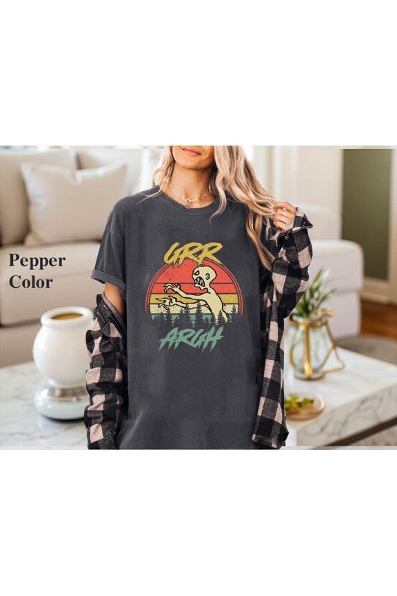 Grr Argh Zombie Vintage T-Shirt, Buffy Inspired Halloween Shirt, Horror Movie Tee, 90s Zombie T-Shirt;