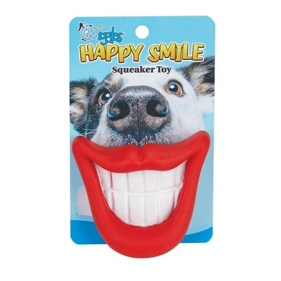 PetEdge US0321 12 Grriggles Happy Smile Squeaker Toys