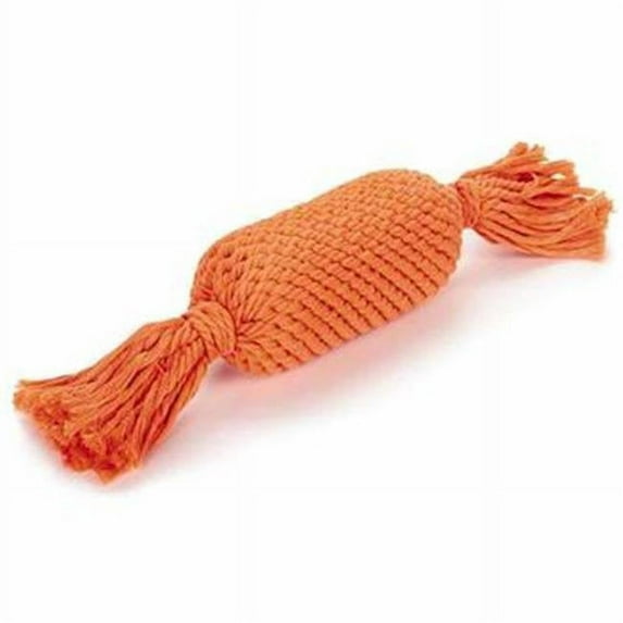 Grriggles US6492 69 Ruff Rope Squeaker Tosser Dog Toy, Orange - One Size