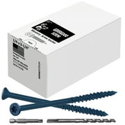 Grrrgooo Screw 1/4 x 3-1/4" Star Torx Head Concrete Screws - Steel Masonry Screws for Concrete, Bricks, Blocks - Self-Tapping Concrete Screws with 3/16 x5-1/2 Drill Bit - 100 Screws/Box