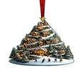 thumbnail image 1 of Grrvtrz 2D Flat Acrylic Christmas Books Ornament Tree Shape Bookshelf Pendant Christmas Tree Decoration Novelty Hanging Decorations Books Stacked Ornament,Home Decor,Christmas Decorations, 1 of 6