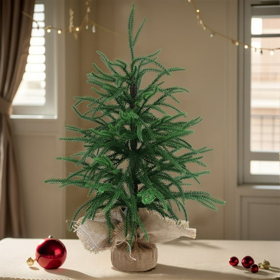 Grrvtrz Artificial Christmas Tree Desktop Holiday Decoration Suitable for Home Offices and Entrances Realistic Christmas Tree Natural Appearance,Holiday Products,Christmas Decorations