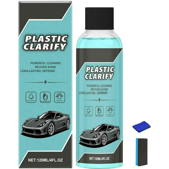 Grrvtrz Automotive Plastic Refurbishing Agent for Restoring Gloss Antis-wear Protection Two In One Interior and Exterior 120ml,Cleaning Supplies,Home Cleaning Products