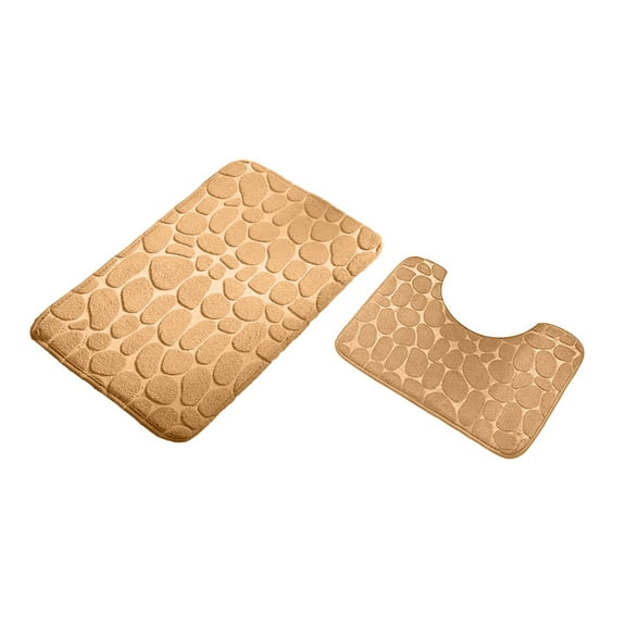 Grrvtrz Bathroom Rug Set Of Foam Bath Mat Toilet Mat Soft Absorbent Thick Rug Non-Slip Backing Universal Machine Washable,Toilet Mat,Cleaning Supplies