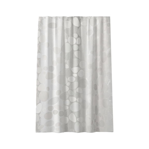 Grrvtrz Bathroom Shower Curtain Liner 8G EVA Thick 3 D Frosted Pebbles Plastic Shower Curtains Waterproof Shower Liner No Need To Punch Holes To Provide Hook,Bathroom Decor,Bathroom Accessories