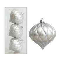 Grrvtrz Christmas Ball Decoration Shatterproof Set Onions Head Shape Painted for Christmas Tree Also Suitable for Other Party Decoration 3pcs,Christmas Ornaments,Christmas Decorations