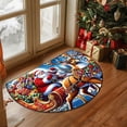 thumbnail image 1 of Grrvtrz Christmas Carpet Entrance Door Semicircle Mat Household Absorbent Nonslip Foot Mat Dirt Proof Mat Bathroom Nonslip Mat,Holiday Products,Christmas Gifts, 1 of 6
