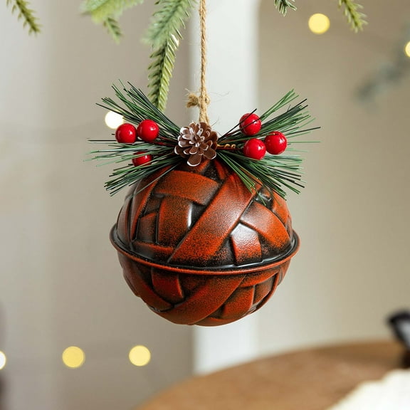Grrvtrz Christmas Decorations Iron Texture Bells Vintage Pendant Christmas Tree Scene Decoration,Holiday Products,Christmas Gifts