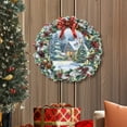 thumbnail image 1 of Grrvtrz Christmas Garland Snow House Living Room Glass Window Holiday Scene Decorative Wall Stickers,Christmas Decorations,Home Decor, 1 of 8