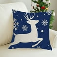 thumbnail image 1 of Grrvtrz Christmas Pillow Covers 18x18 Inch Red and White Snowflake and Deer Pattern Xmas Decorative Throw Cushion Cases for Home Sofa Couch Bed Car Decoration,Decoration Supplies,Home Decor, 1 of 5