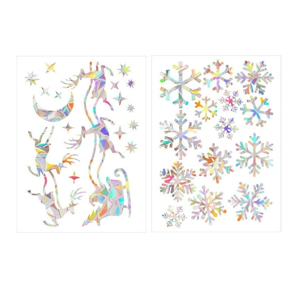 Grrvtrz Christmas Suncatcher Sticker Snowflake Rainbows Electrostatic Glass Suns Catcher-proof Window,Decoration Supplies,Home Decor