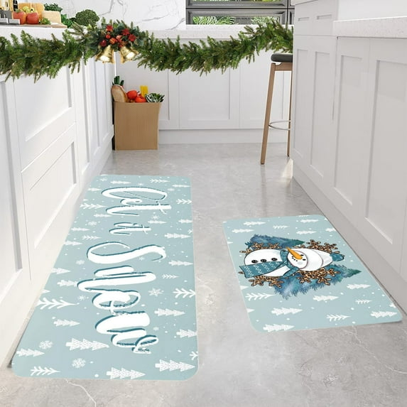 Grrvtrz Kitchen Floor Mat Christmas Decorative Mat Absorbent Oil Absorbent Floor Mat Foot Mat Entry Door Mat,Christmas Ornaments,Christmas Decorations