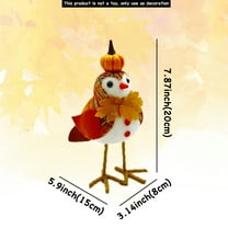 Grrvtrz Maple Leaf Pumpkin Bird Figurine Doll Window Hanging Venue Setup,Ornaments,Home Decor