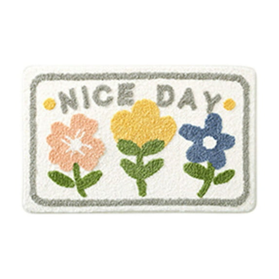 Grrvtrz Moss Rug Floral Area Rugs Flowers Bathroom Rug Mat Extra Thick and Absorbent Bath Rugs Non-Slip Soft Bath Carpet Wash Dry Bathroom,Bathroom Decor,Bathroom Accessories