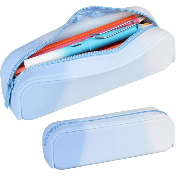 Grrvtrz Pencil Pouch,Silicone Pencil Case Flexible Waterproof Storage Pen Case for Artists ice Classroom,ice Supplies,Stationery
