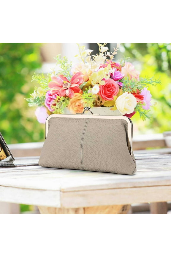 School Backpack,Stationery,School Supplies,Leather Clip Bag Long Handheld Foreskin Leather Wallet Storage Bag Large Capacity Women Bag,Back To School