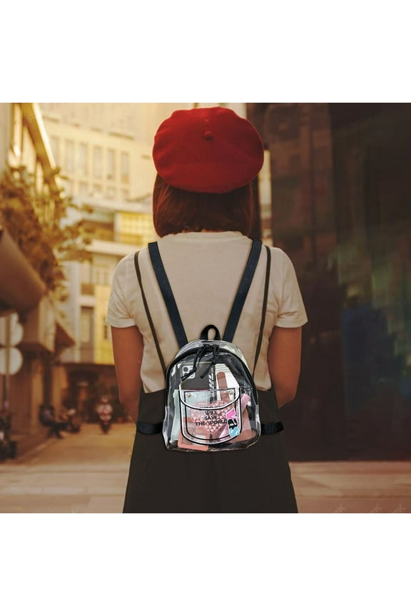 School Backpack,Stationery,School Supplies,PVC Women Bag-transparent Backpack-plastic Cloth- Back Backpack- Candy Colored Student Bag- Large Capacity,Back To School