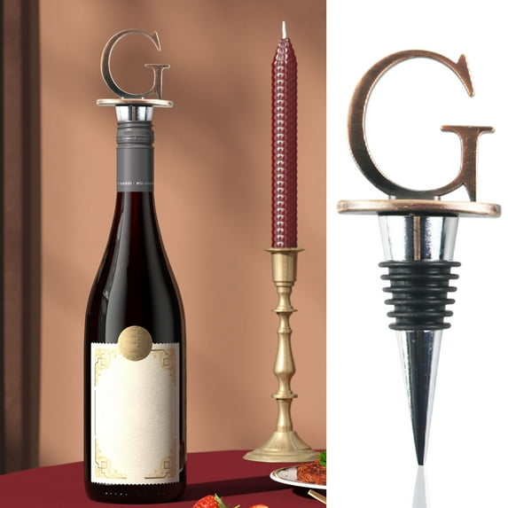 Grrvtrz Wine Stoppers,26 English Alphabet Wine Stoppers Party Favors Wine Stoppers for Wine Bottles Toppers,Kitchen Essentials,Kitchen Utensils