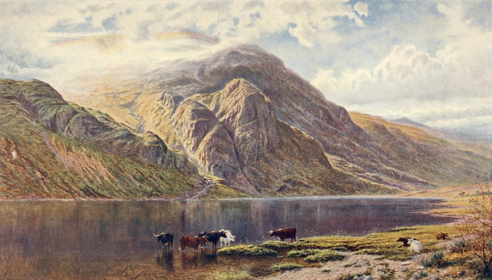 Grt Pics in Prvte Galleries 1905 Llyn Gwyllem Canvas Art - Benjamin W Leader (24 x 36)