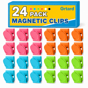 Grtard Magnetic Clips, 24 Pack Magnetic Metal Clips Fridge Magnet Refrigerator Whiteboard Locker Magnets Metal Clip, Magnet with Clips, Classroom Organization Teacher Must Haves School Accessories