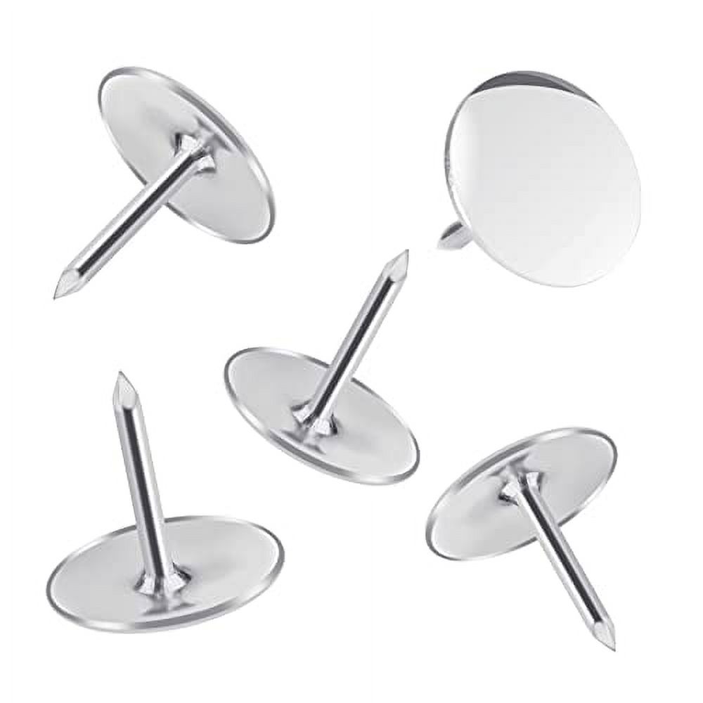 Grtard Steel Thumb Tacks 300 Pack, Thumb Tack Push Pins Silver Round