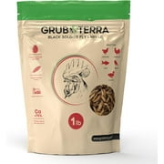 Grub Terra Premium Dried Black Soldier Fly Larvae - High Protein Chicken Feed, Bird Food with 75% High Calcium More Than Mealworms, Vital For Farm Eggs