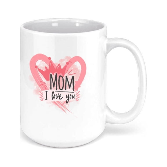 Grubby Garb Mom I Love You 11 fl. oz. Novelty Ceramic Coffee Mug. a Coffee Mug