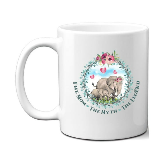 Grubby Garb the Mom The Myth the Legend 11 fl. oz. Novelty Ceramic Coffee Mug. a Coffee Mug