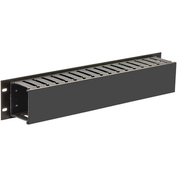 Gruber 19" 4 Inch Deep Finger Duct Panel - 2U - Cable Management Solution