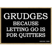 Grudges Because Letting Go is for Quitters,Funny Sarcastic Adult Humor Accessories 8"x12" Funny Home Club bar Wall Art Decoration Retro Metal Tin Signs
