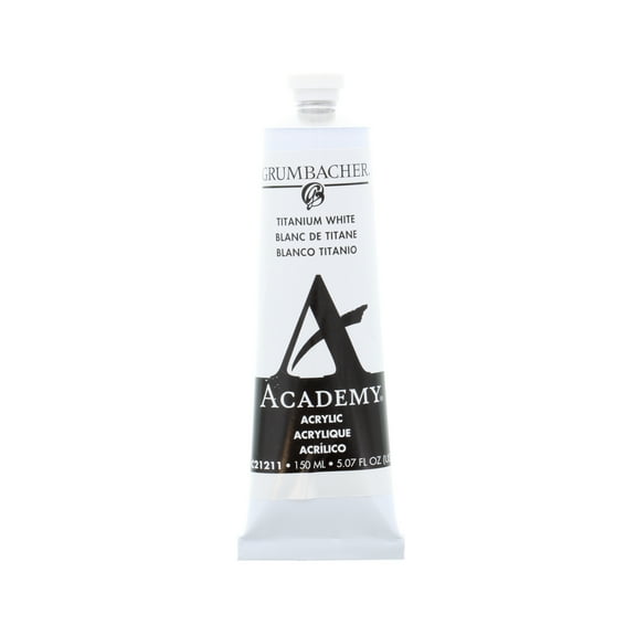 Grumbacher Academy Acrylic, 150ml Tube, Pale Titanium White