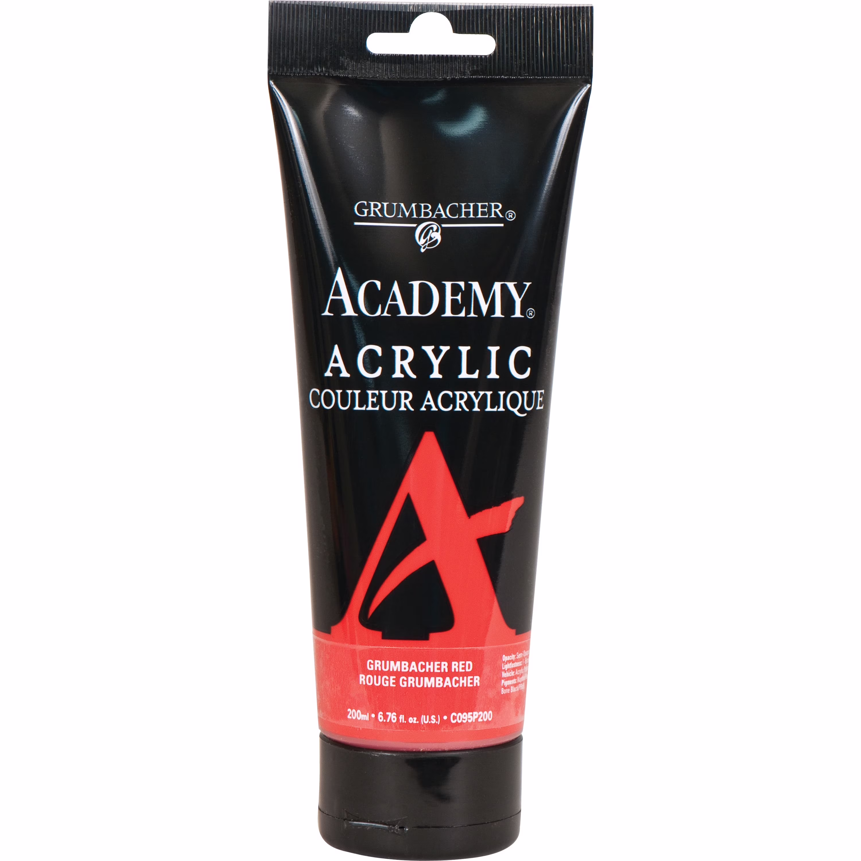thumbnail image 1 of Grumbacher Academy Acrylic Paint 200ml Tube - Grumbacher Red, 1 of 7