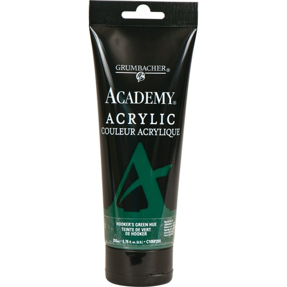Grumbacher Academy Acrylic Paint, 200ml Tube, Hooker's Green