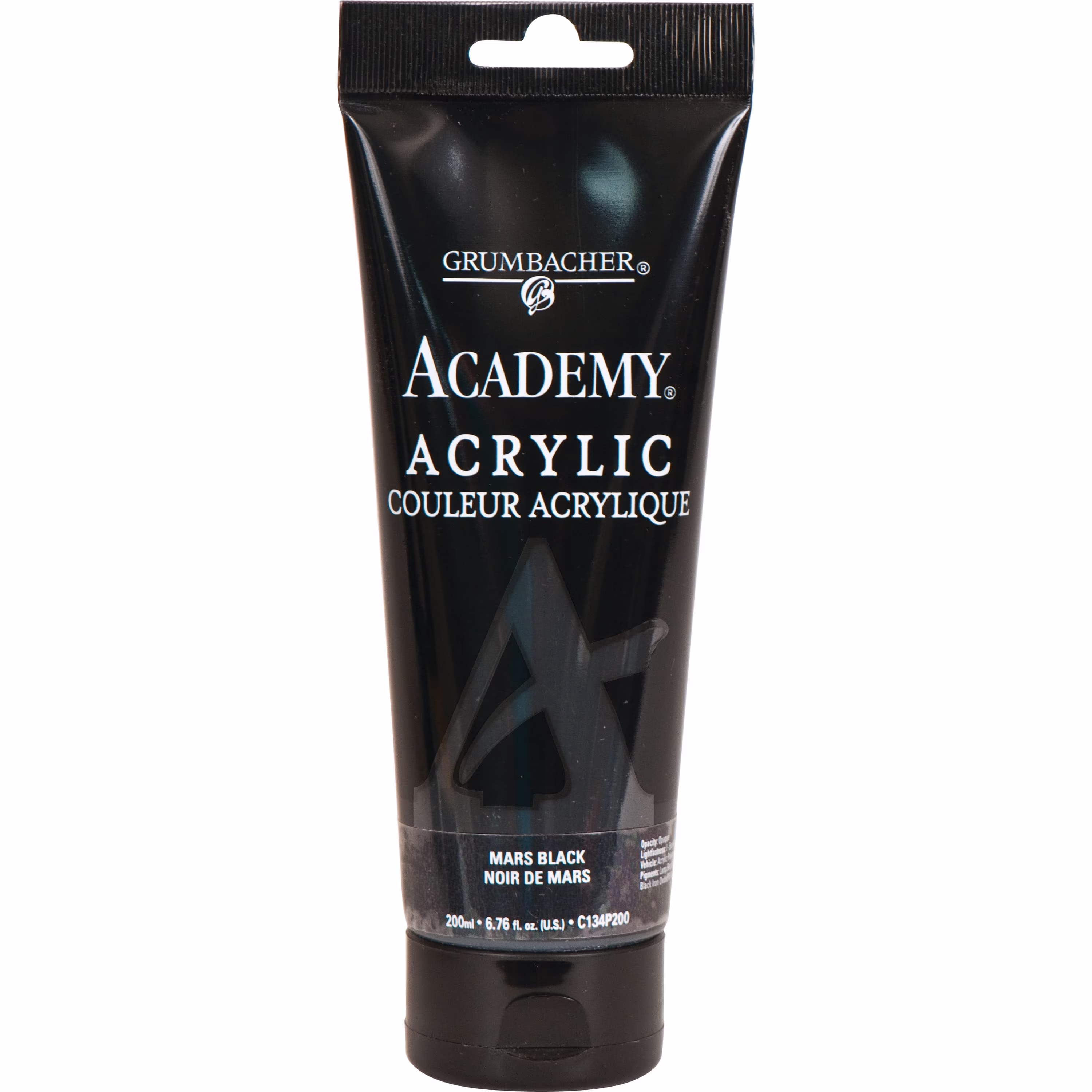 Grumbacher Academy Acrylic Paint 200ml Tube - Mars Black
