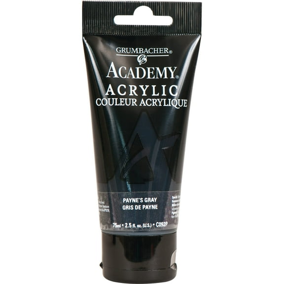 Grumbacher Academy Acrylic Paint, 75ml Tube, Payne's Gray