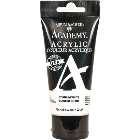 Grumbacher Academy Acrylic Paint 75ml Tube - Titanium White