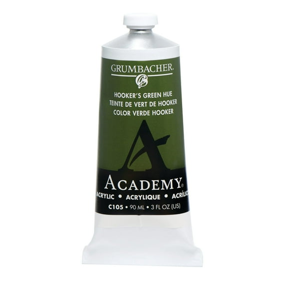 Grumbacher Academy Acrylic, 90ml Tube, Hooker's Green Hue