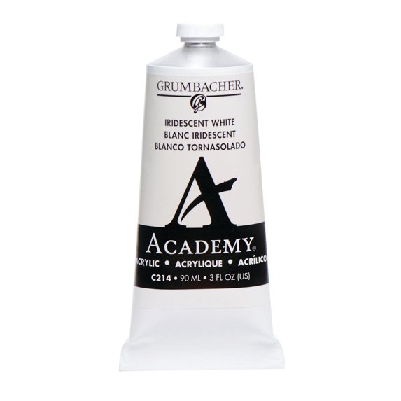 Grumbacher Academy Acrylic 90ml Tube - Iridescent White