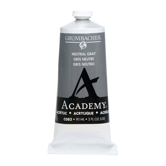 Grumbacher Academy Acrylic 90ml Tube - Neutral Gray