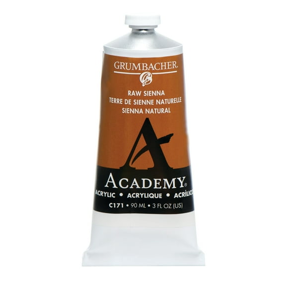 Grumbacher Academy Acrylic, 90ml Tube, Raw Sienna