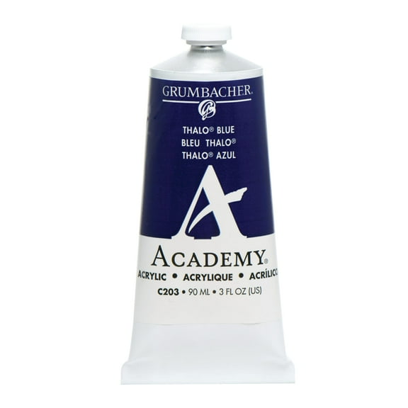 Grumbacher Academy Acrylic, 90ml Tube, Thalo Blue