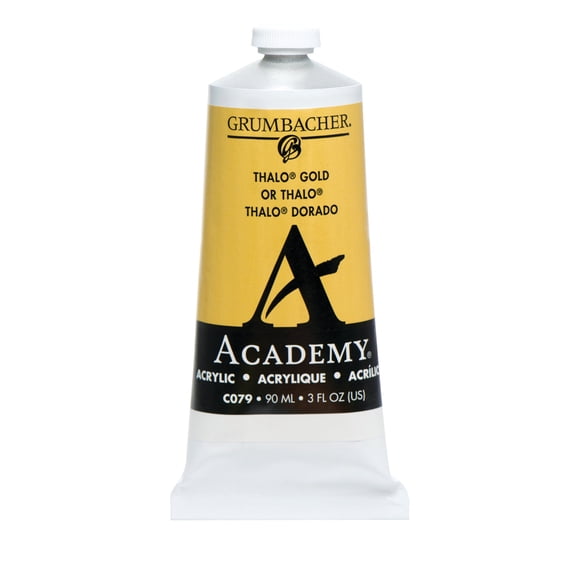 Grumbacher Academy Acrylic 90ml Tube - Thalo Gold