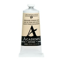 Grumbacher Academy Acrylic, 90ml Tube, Unbleached Titanium White