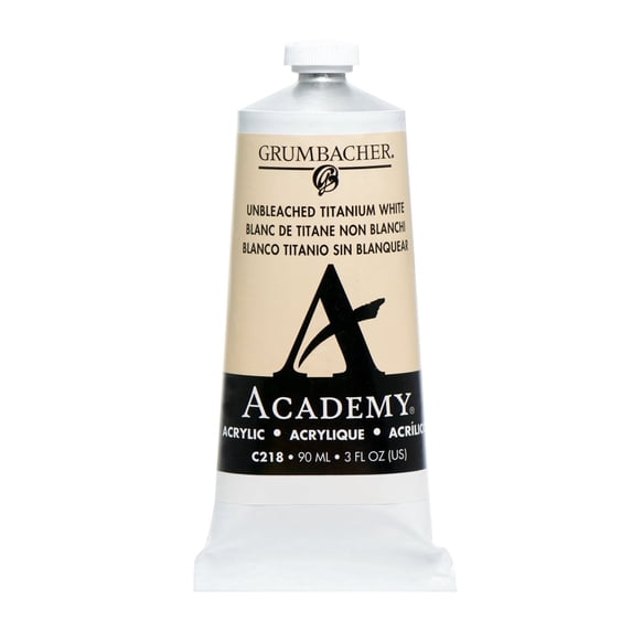 Grumbacher Academy Acrylic 90ml Tube - Unbleached Titanium White