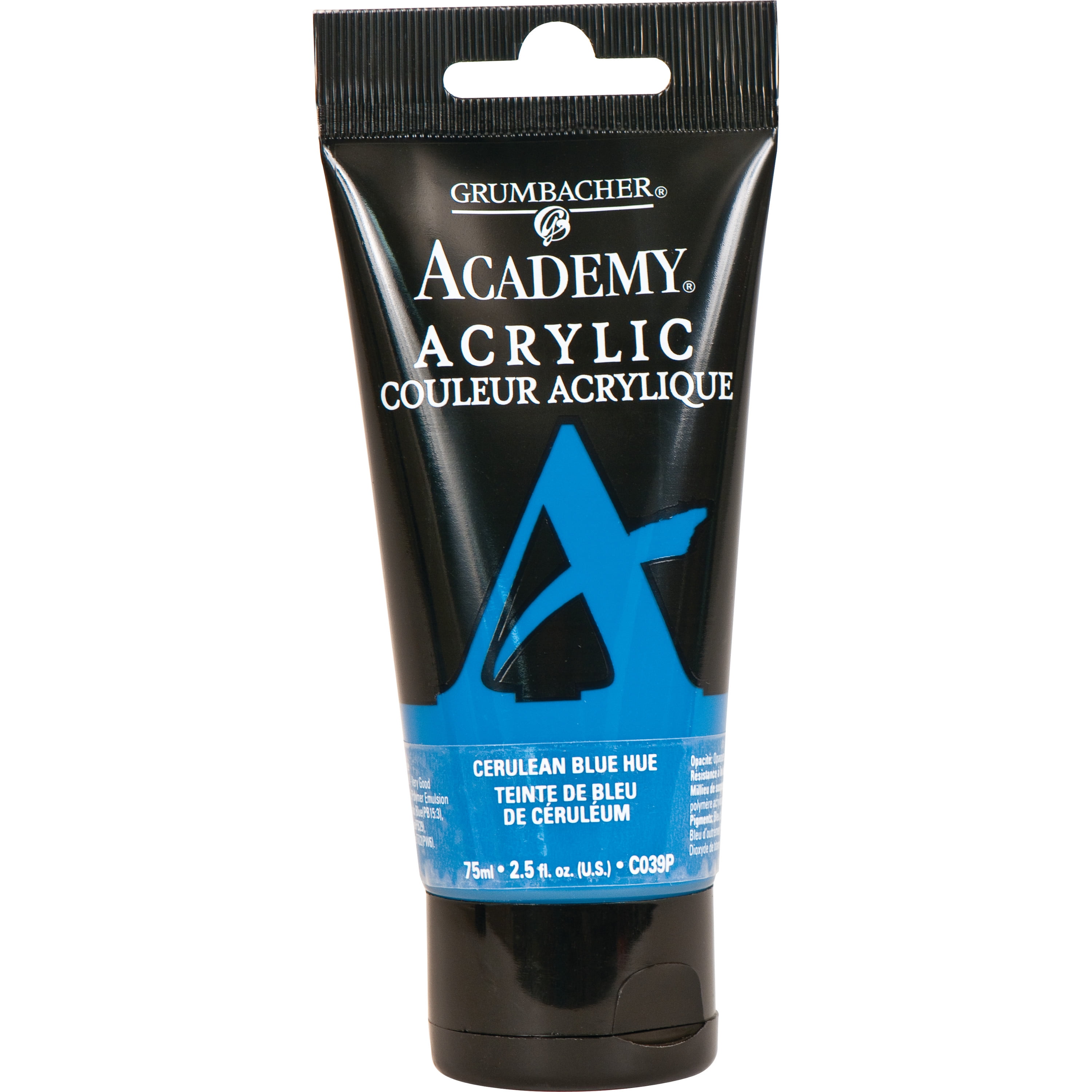 Grumbacher Academy Acrylic Paint, 75ml Plastic Tube, Cerulean Blue Hue