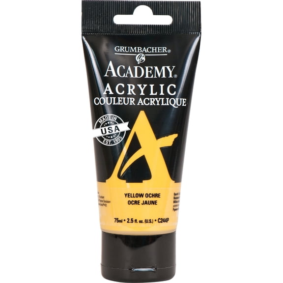 Grumbacher Academy Acrylic Paint 75ml Tube - Yellow Ochre