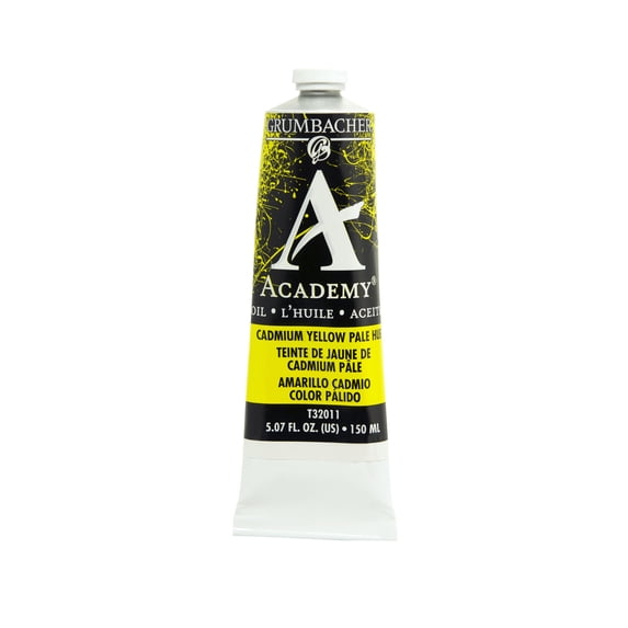 Grumbacher Academy Oil Color, 150ml Tube, Cadmium Yellow Pale Hue
