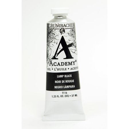 Grumbacher Academy Oil Color, 37ml, Lamp Black